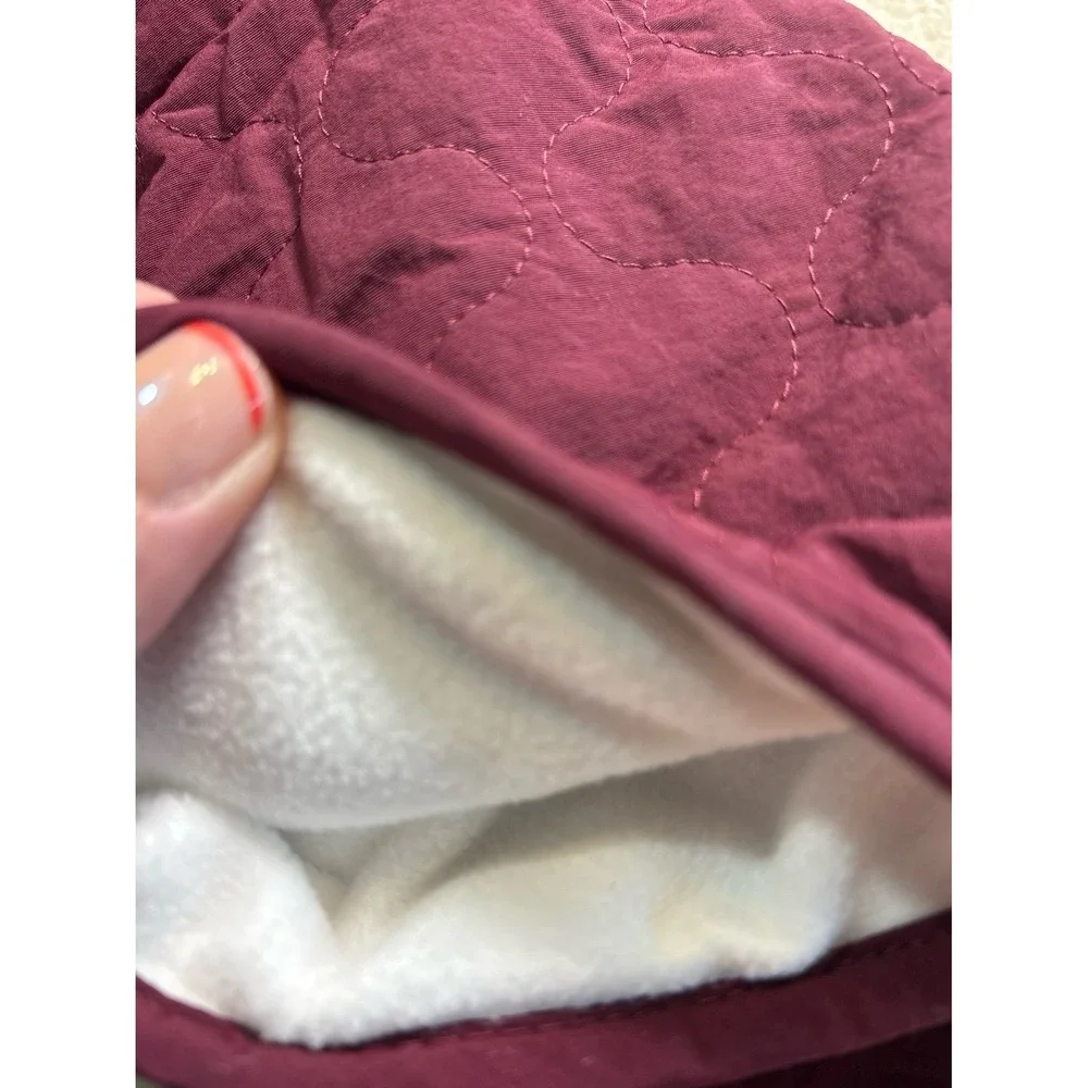 Infant girls 12 months First Impressions burgundy coat with bear ears hood fleec